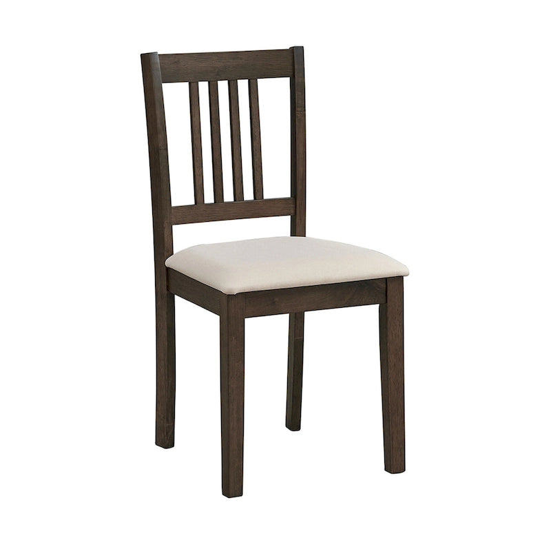 Kitchen Breakfast Nook Dining Table Chairs Set Square Wooden Dining Table Casual Dining Table with 4 Upholstered Dining Chairs