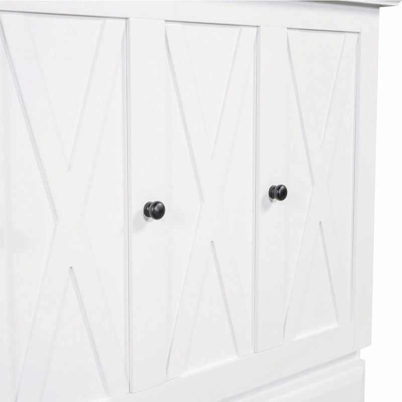 Farmhouse Murphy Bed Convertible Space-Saving Cube Chest Cabinet with Large Drawers and Charging Station, Foldable Platform Bed