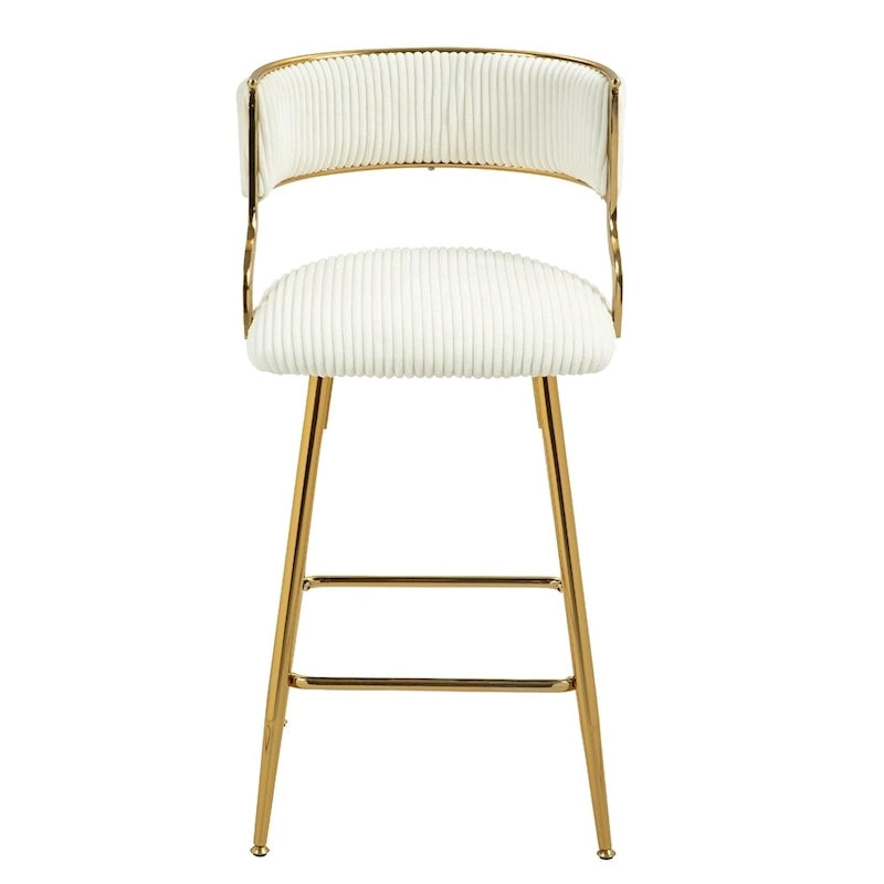 26 Counter Height Bar Stools Corduroy Kitchen Island (Set of 2)