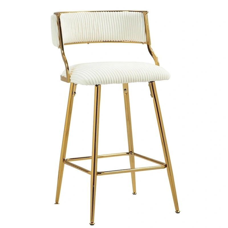 26 Counter Height Bar Stools Corduroy Kitchen Island (Set of 2)