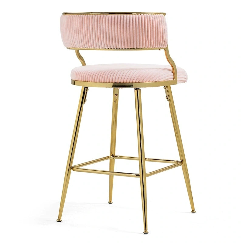 26 Counter Height Bar Stools Corduroy Kitchen Island (Set of 2)