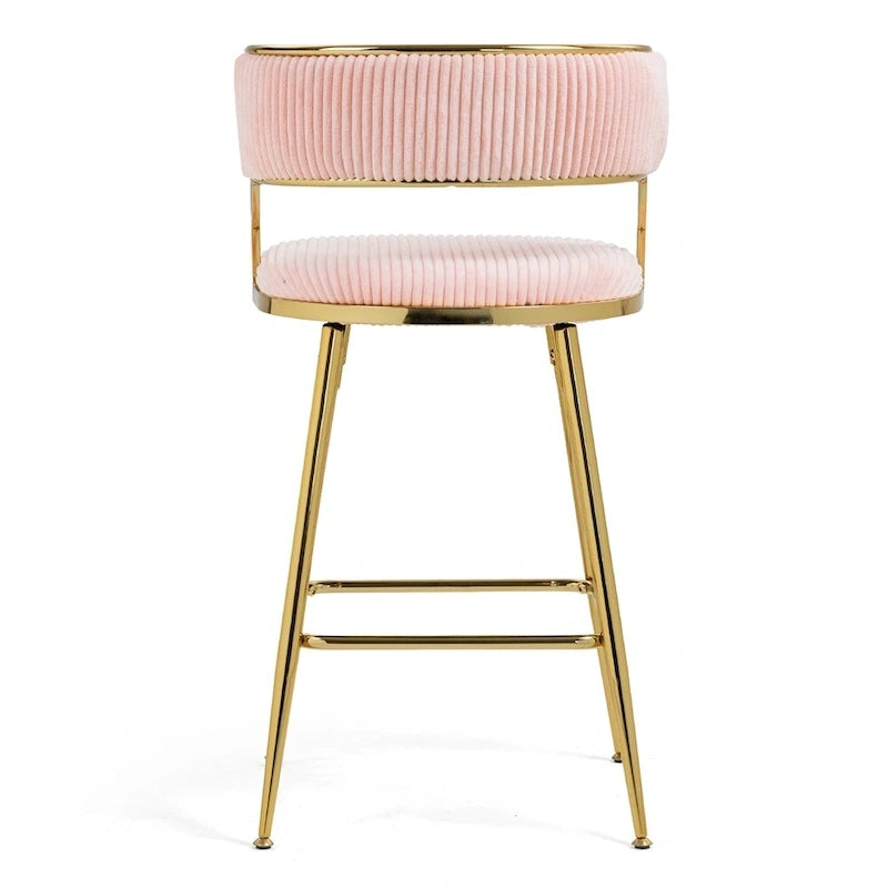 26 Counter Height Bar Stools Corduroy Kitchen Island (Set of 2)