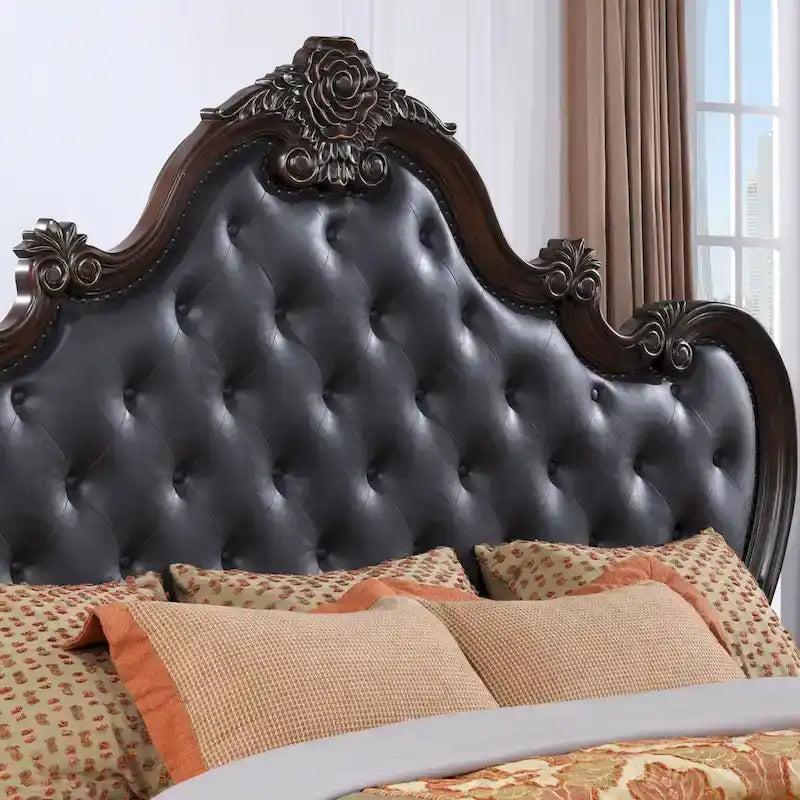 Furniture of America Eugene Traditional 3-Piece Solid Wood Panel Bedroom Set