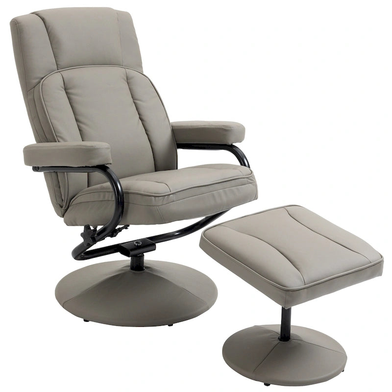 30 High Back Swivel Recliner Chair with Ottoman