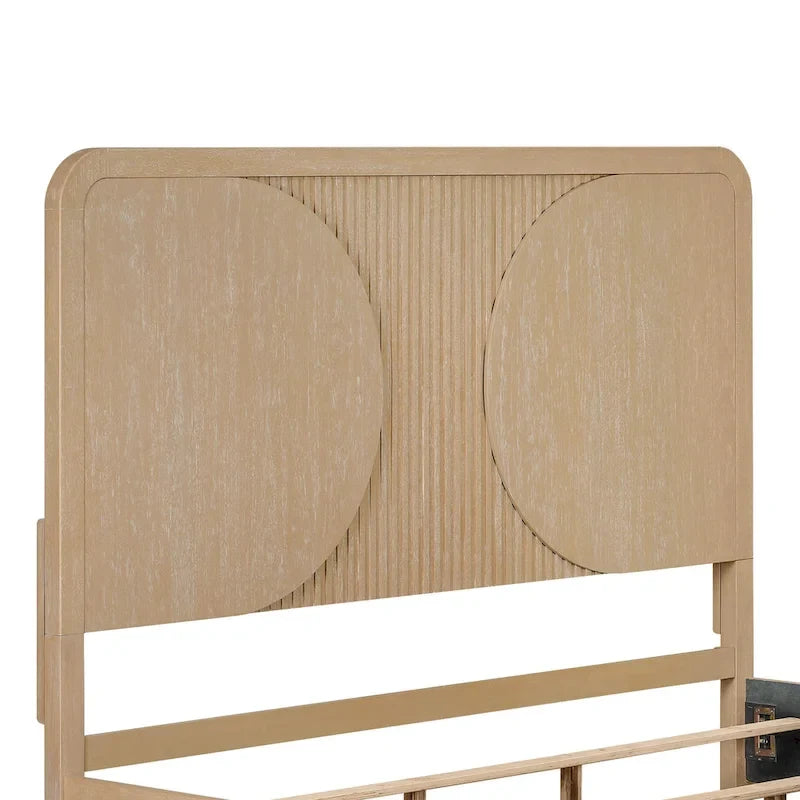 Furniture of America Adrienne Modern Rustic Solid Wood Fluting Panel Bed