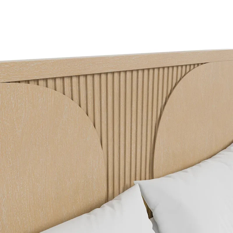 Furniture of America Adrienne Modern Rustic Solid Wood Fluting Panel Bed