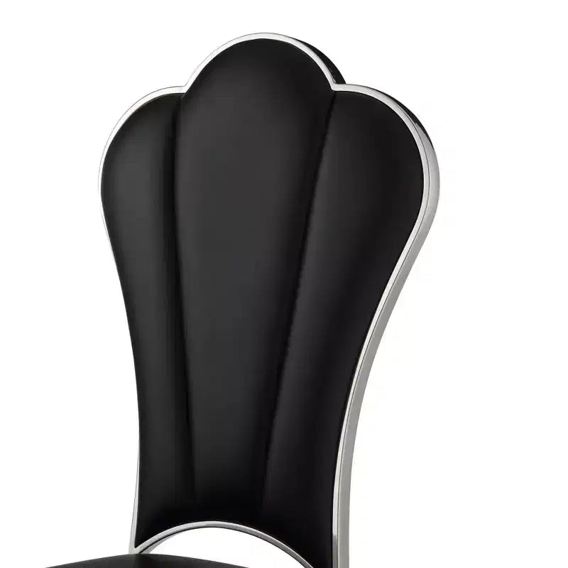 Cyrene 20" Dining Chairs Black - Acme Furniture: Stainless Steel Frame, PU Upholstered, No Assembly Required