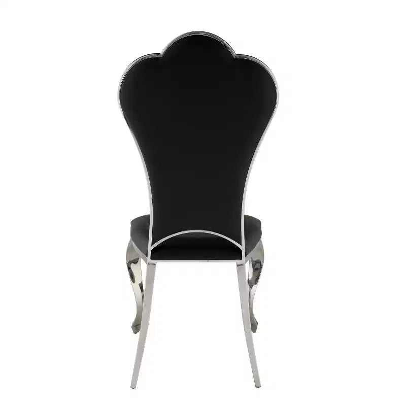 Cyrene 20" Dining Chairs Black - Acme Furniture: Stainless Steel Frame, PU Upholstered, No Assembly Required
