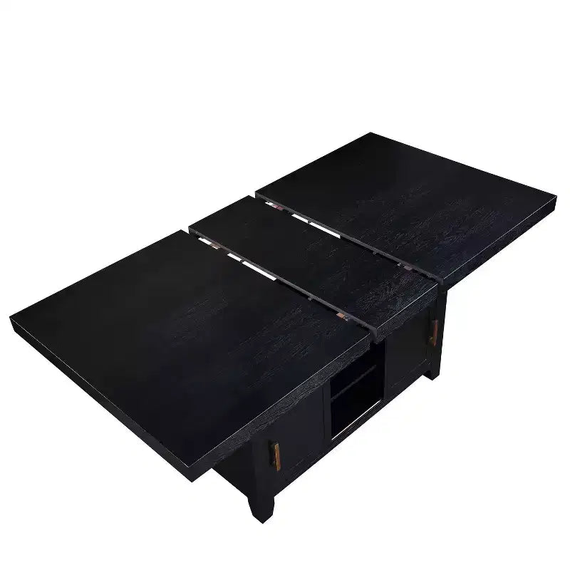 7pc Yves Counter Height Dining Set with Storage Rubbed Charcoal - Steve Silver Co.