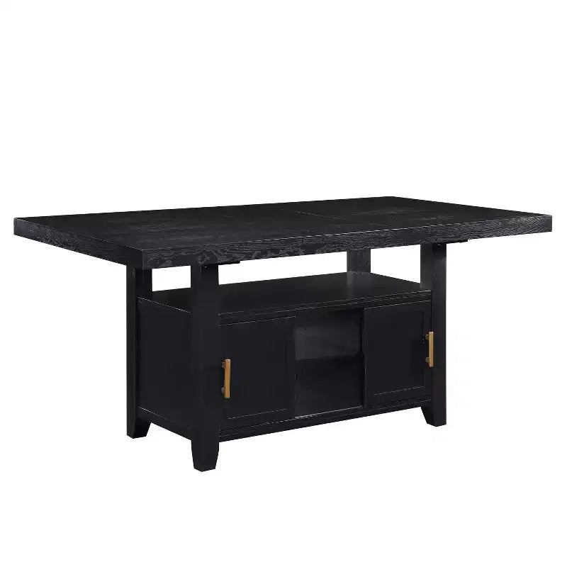 7pc Yves Counter Height Dining Set with Storage Rubbed Charcoal - Steve Silver Co.