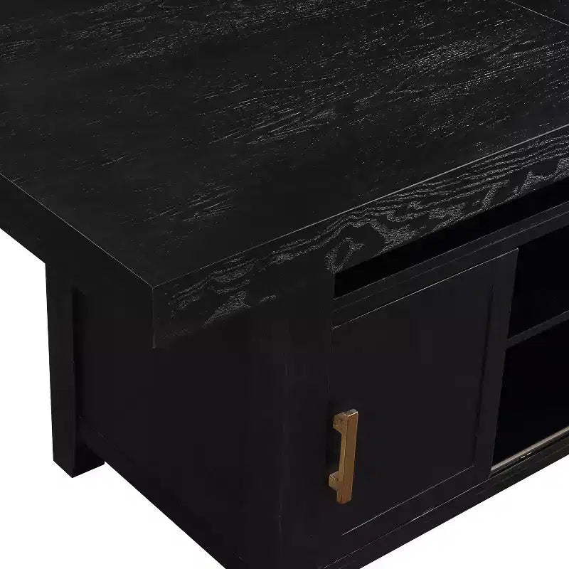 7pc Yves Counter Height Dining Set with Storage Rubbed Charcoal - Steve Silver Co.