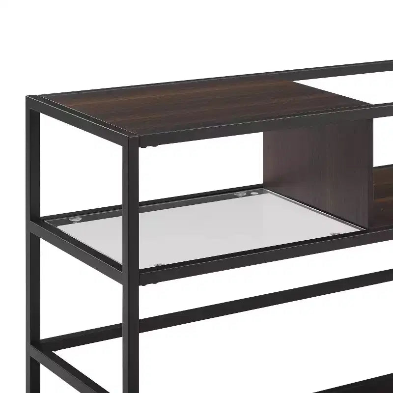 Provo Record Storage Console: Crosley Media Stand with Turntable Shelf, Vinyl Album Holder