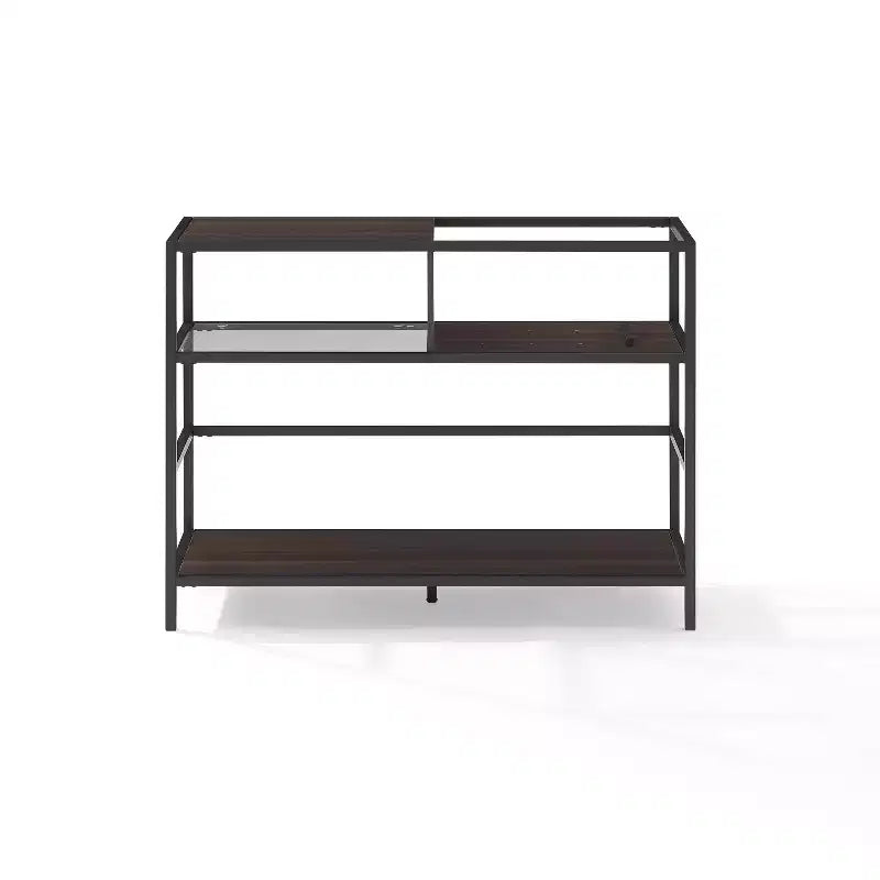Provo Record Storage Console: Crosley Media Stand with Turntable Shelf, Vinyl Album Holder