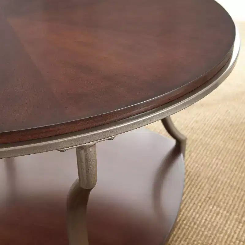 Miles Round End Table Merlot - Steve Silver Co.