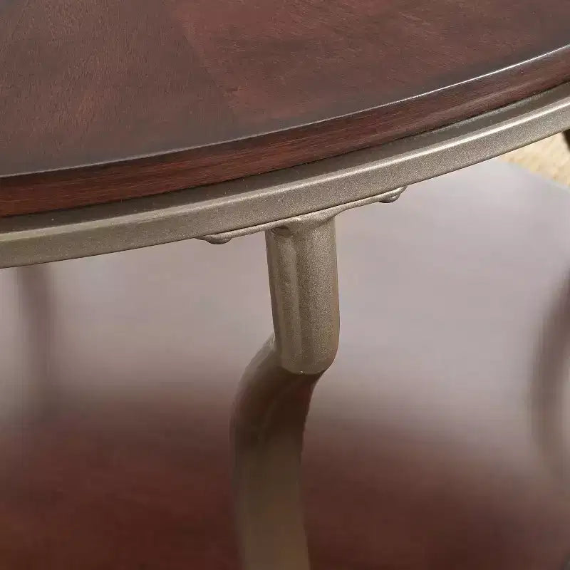 Miles Round End Table Merlot - Steve Silver Co.