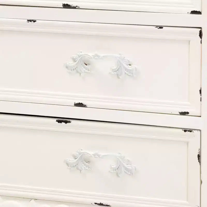 Levron Two-Tone Wood 5 Drawer Storage Cabinet Walnut Brown/White - Baxton Studio