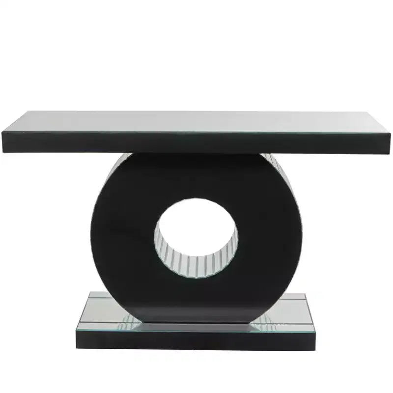 Glam Glass Crystal Console Table Silver - Olivia & May: Luxury Entryway Furniture, No Drawers