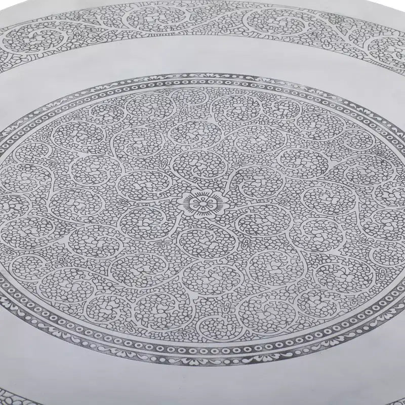 Traditional Aluminum Coffee Table Silver Fox - Olivia & May: Elegant Indoor, No Assembly Required