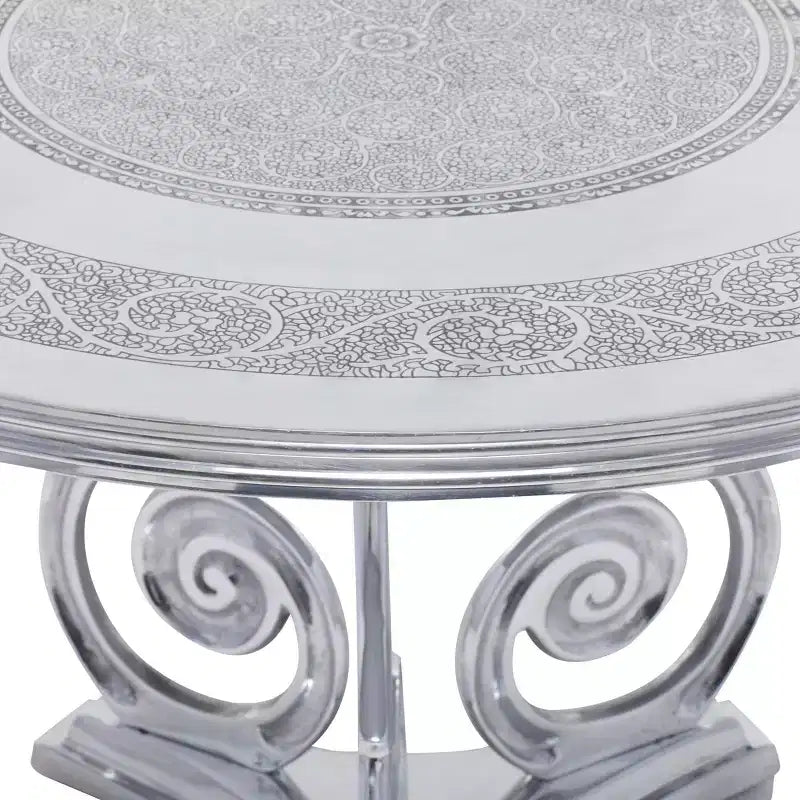 Traditional Aluminum Coffee Table Silver Fox - Olivia & May: Elegant Indoor, No Assembly Required
