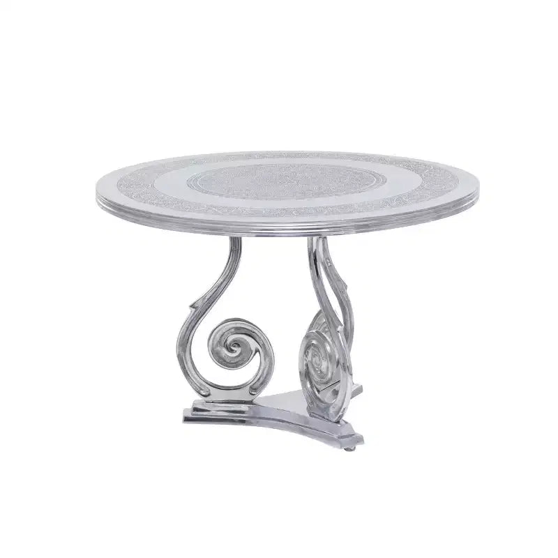 Traditional Aluminum Coffee Table Silver Fox - Olivia & May: Elegant Indoor, No Assembly Required