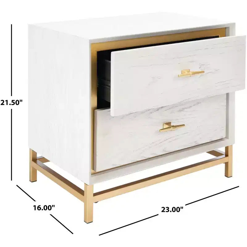 Fenno 2 Drawer Nightstand - NST6401 - Safavieh