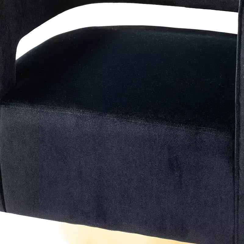 Velvet Edise Swivel Barrel Chair Living Room Accent Chair with Metal Base | Karat Home