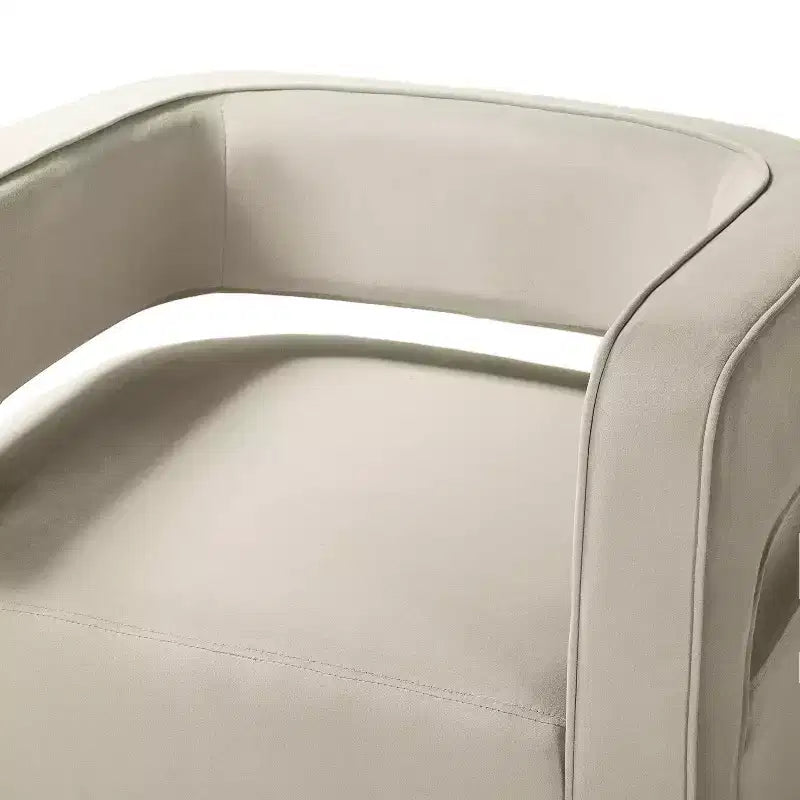Velvet Edise Swivel Barrel Chair Living Room Accent Chair with Metal Base | Karat Home