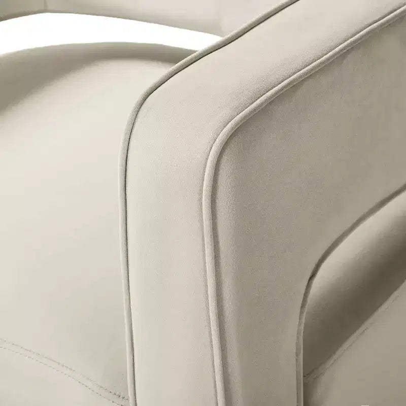 Velvet Edise Swivel Barrel Chair Living Room Accent Chair with Metal Base | Karat Home