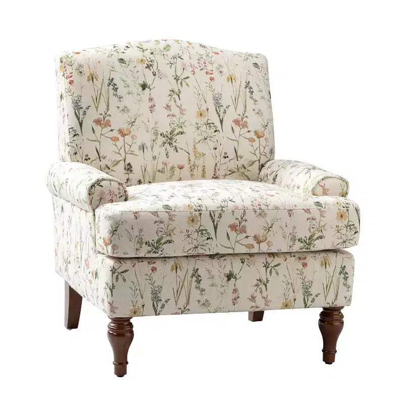 Dani comfy Livingroom Armchair with Solid Wood Legs | KARAT HOME