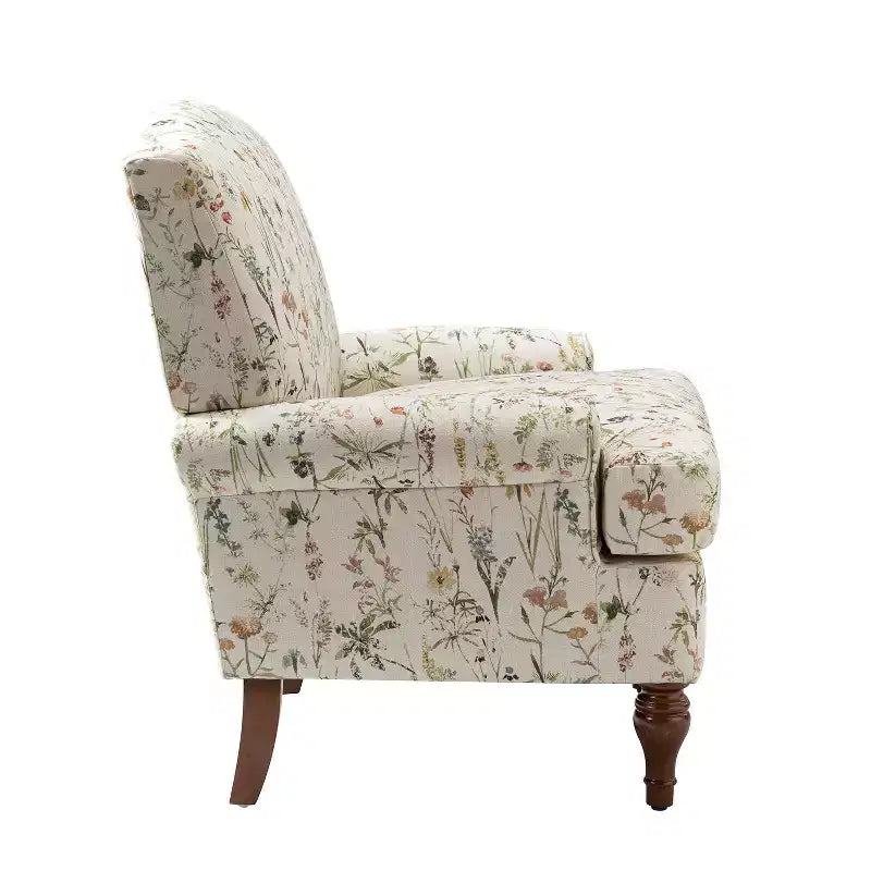 Dani comfy Livingroom Armchair with Solid Wood Legs | KARAT HOME