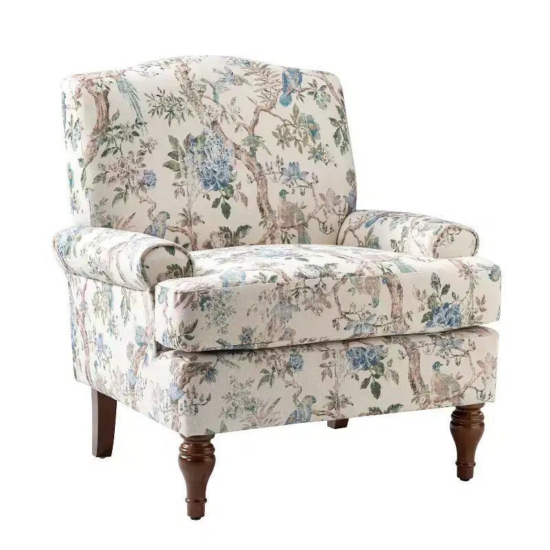 Dani comfy Livingroom Armchair with Solid Wood Legs | KARAT HOME