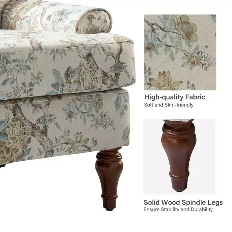 Dani comfy Livingroom Armchair with Solid Wood Legs | KARAT HOME