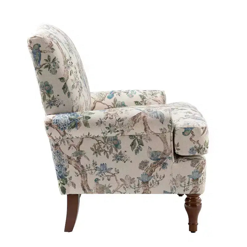 Dani comfy Livingroom Armchair with Solid Wood Legs | KARAT HOME