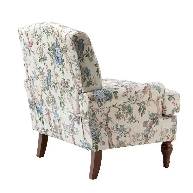 Dani comfy Livingroom Armchair with Solid Wood Legs | KARAT HOME