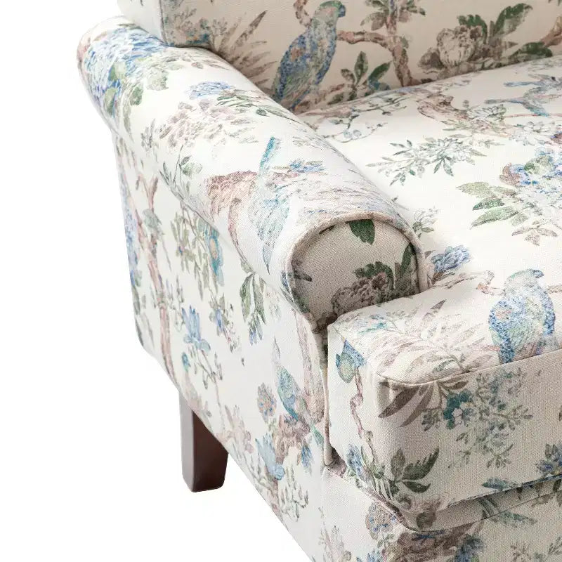 Dani comfy Livingroom Armchair with Solid Wood Legs | KARAT HOME
