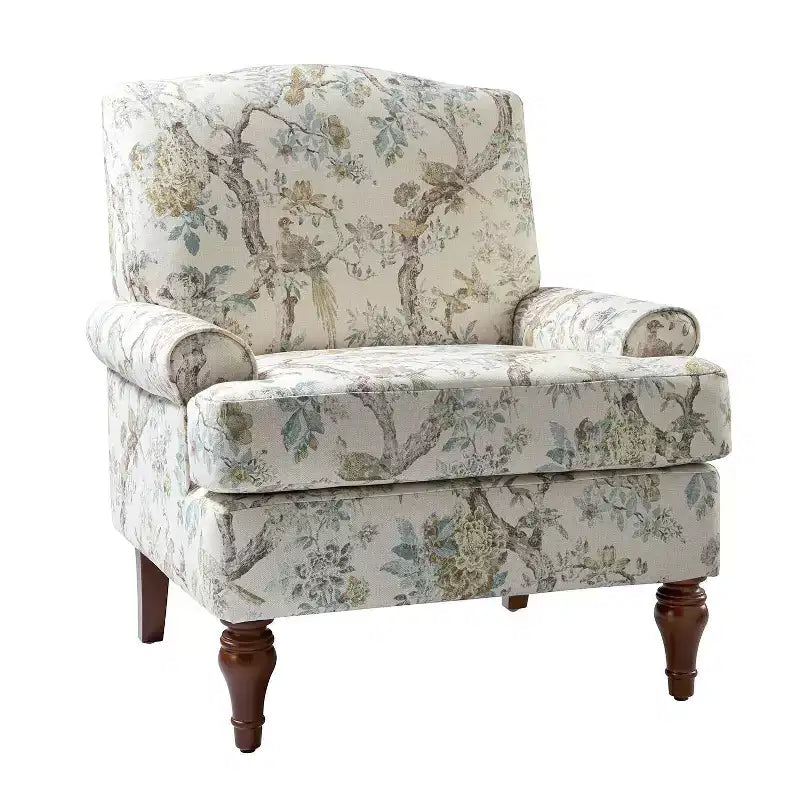 Dani comfy Livingroom Armchair with Solid Wood Legs | KARAT HOME