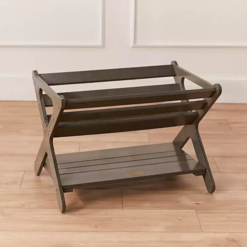 ECR4Kids Wooden Book Caddy with Lower Storage Shelf, Childrens Furniture, Childrens Furniture