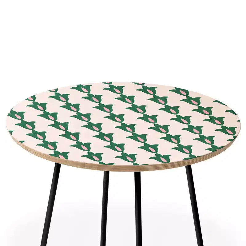 Maritza Lisa Retro Floral Pattern Side Table - Deny Designs