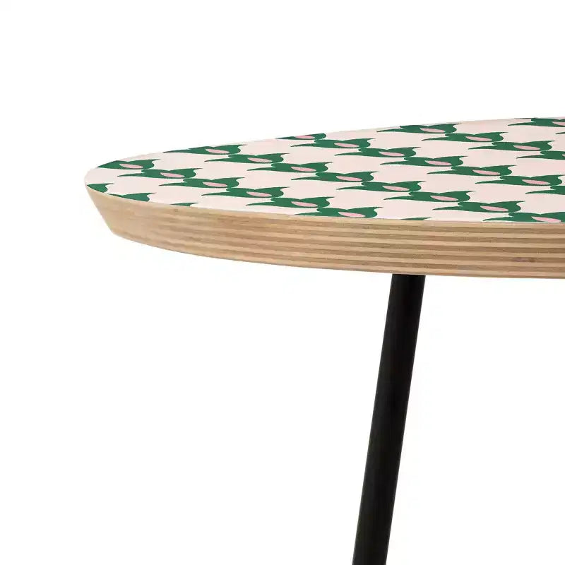 Maritza Lisa Retro Floral Pattern Side Table - Deny Designs