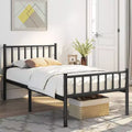 Yaheetech Metal Platform Bed Frame with Spindle Headboard and Footboard