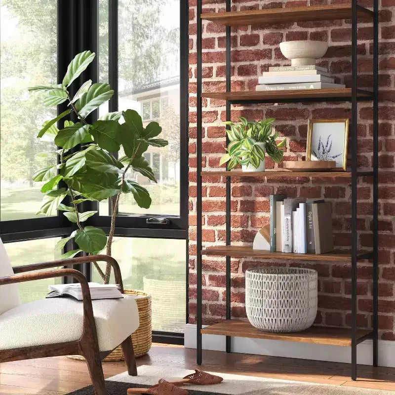 72 Loring 5 Shelf Ladder Bookshelf - Threshold
