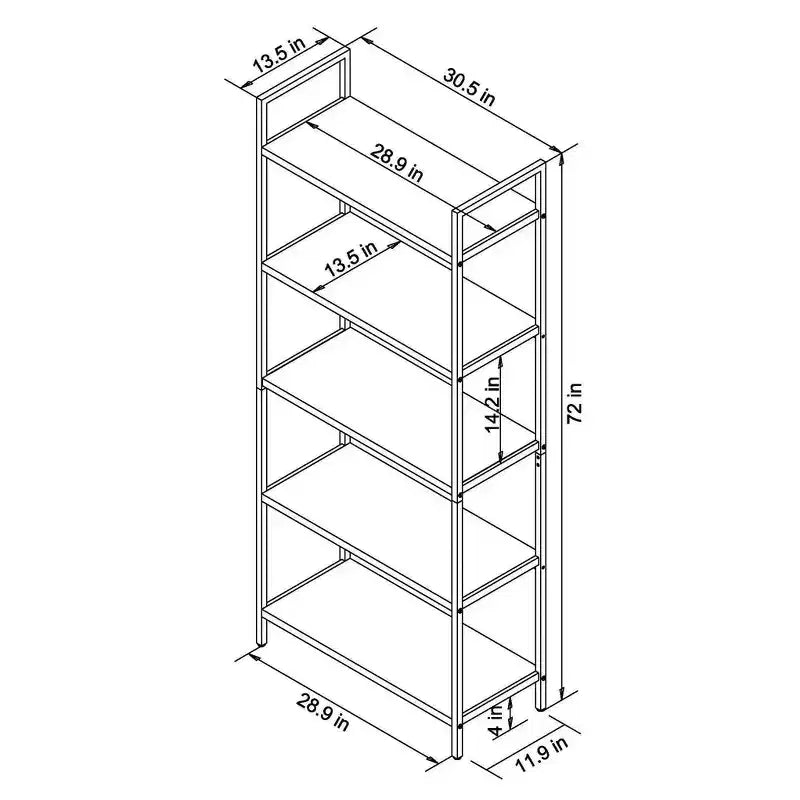 72 Loring 5 Shelf Ladder Bookshelf - Threshold