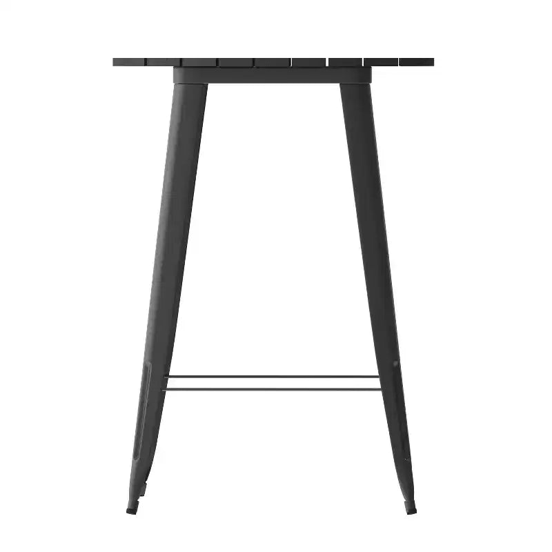 Flash Furniture Declan Commercial Indoor/Outdoor Bar Top Table, 30 Round All Weather Poly Resin Top with Steel base