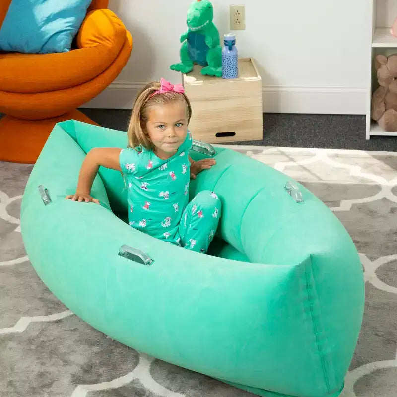 Bouncyband Comfy Hugging Peapod Sensory Pod, 60, Ages 6-12 Up to 3-5'1 Tall, Green