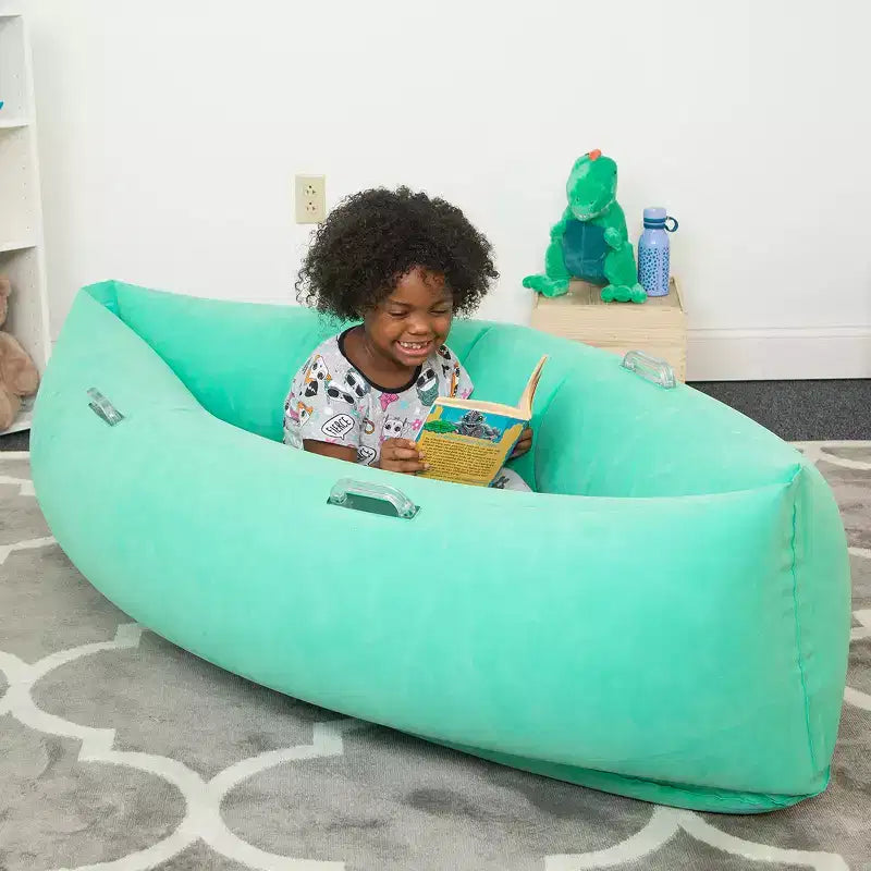 Bouncyband Comfy Hugging Peapod Sensory Pod, 60, Ages 6-12 Up to 3-5'1 Tall, Green