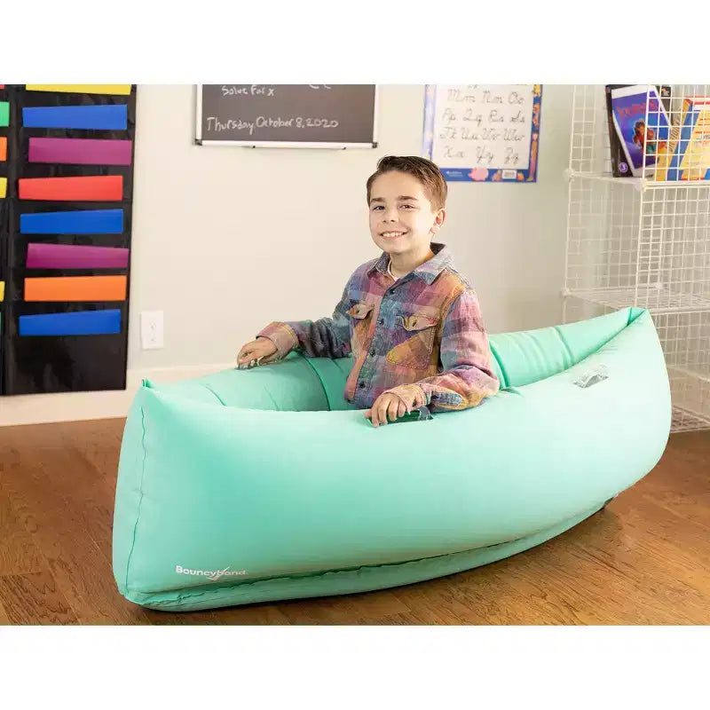 Bouncyband Comfy Hugging Peapod Sensory Pod, 60, Ages 6-12 Up to 3-5'1 Tall, Green