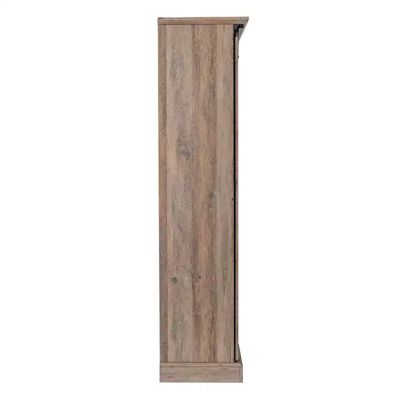 Emma and Oliver Farmhouse Storage Cabinet with Sliding Barn Door, Adjustable Height and Fixed Shelving
