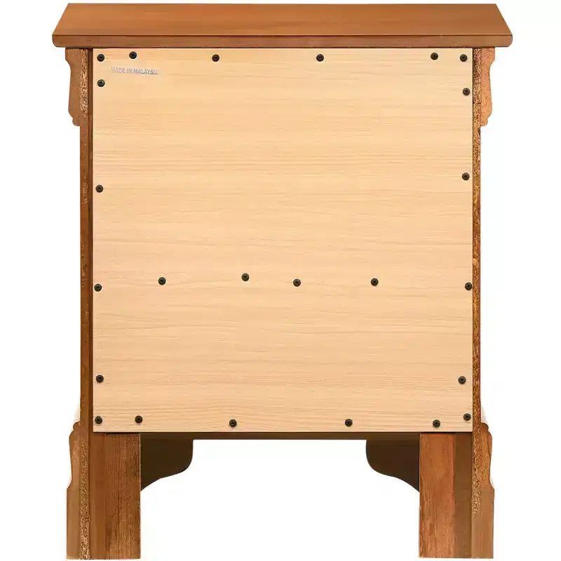 Passion Furniture Louis Philippe 2-Drawer Nightstand (24 in. H X 21 in. W X 16 in. D)
