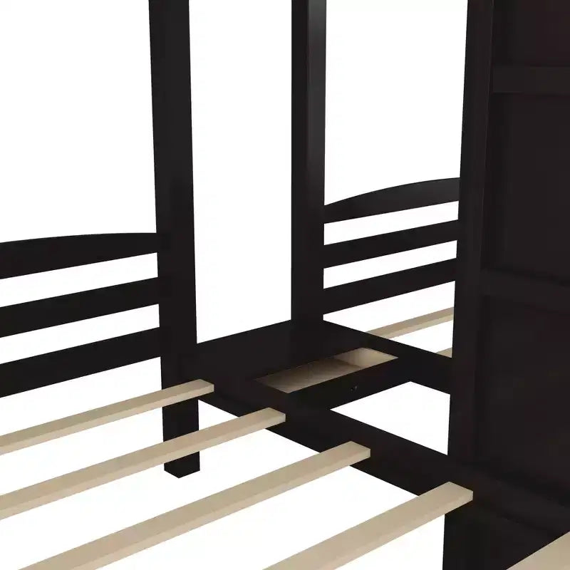 Twin over Twin & Twin Bunk Bed with Built-in Staircase and Storage Drawer - ModernLuxe