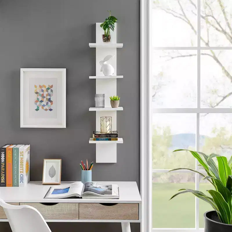 39.5 x 9 Utility 4-Tier Column Spine Shelf - Danya B.